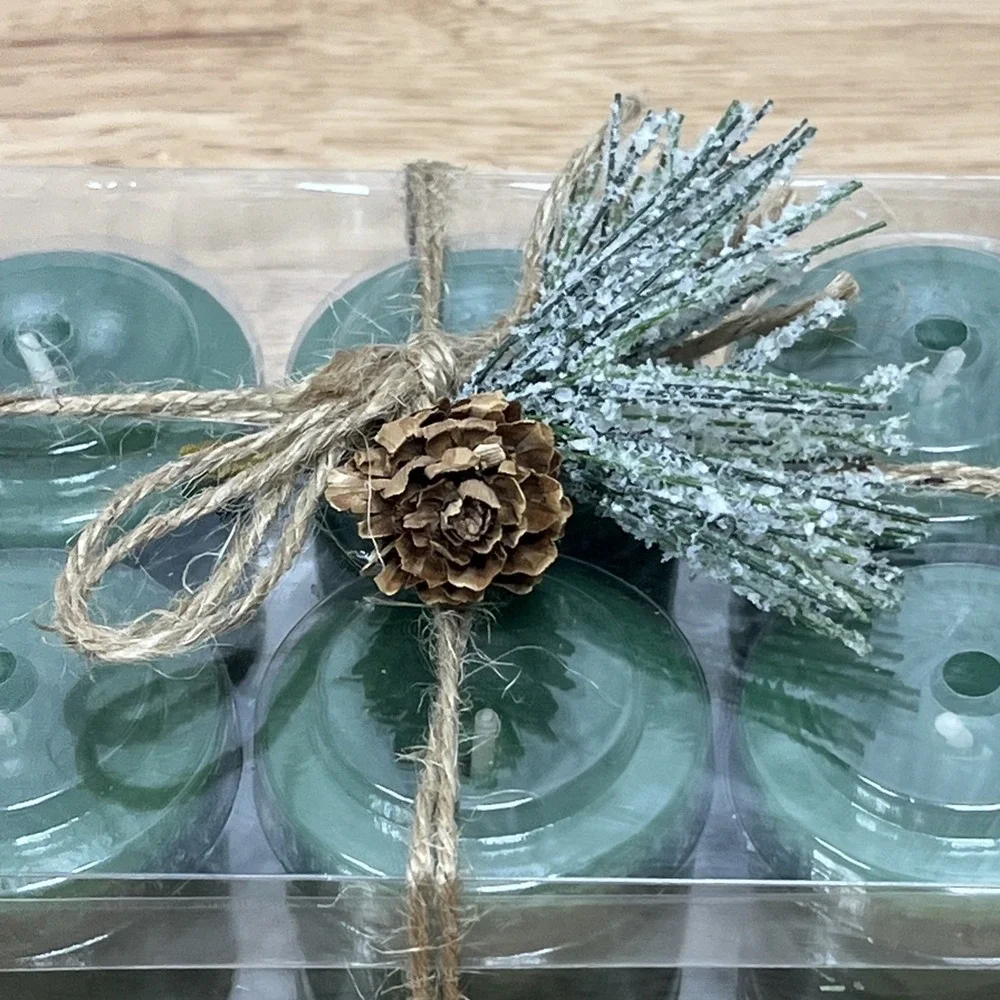 Pier 1 Imports Green Holiday Forest Votive Christmas Candles‎ 6 Pack New Sealed